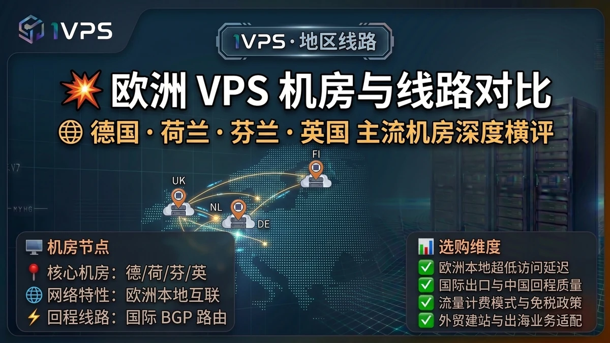 欧洲 VPS 怎么选：德国、荷兰、芬兰机房与线路对比