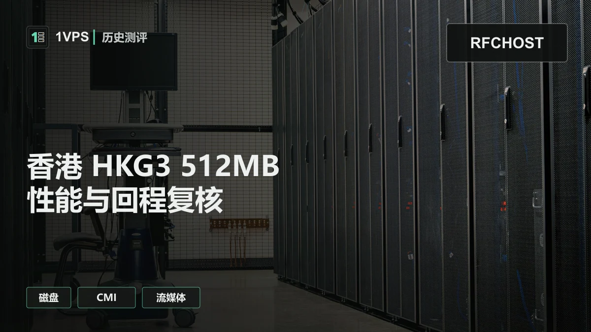 RFCHOST-HK-1C/512M/8G/500G@500Mbps 月$13.5 测评