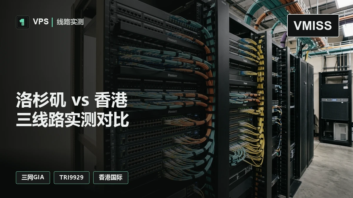 VMISS 洛杉矶 vs 香港 VPS 三线路测评：CN2 GIA、TRI 与国际 BGP 怎么选