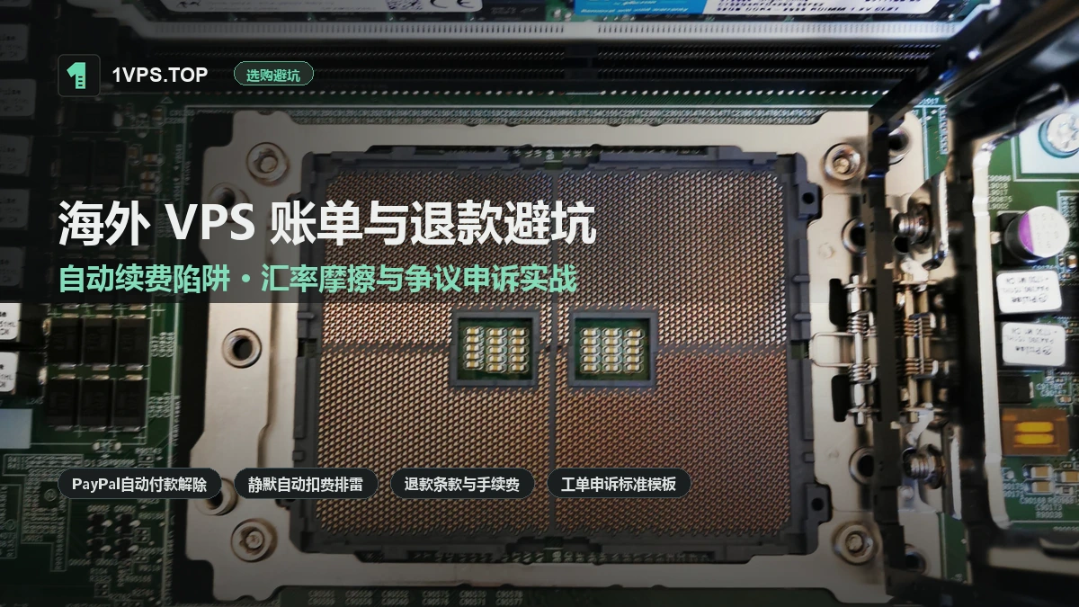 海外 VPS 账单与退款避坑指南：自动续费陷阱、汇率摩擦与争议申诉实战